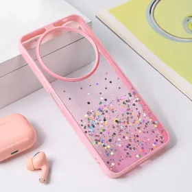 Futrola - maska Frame Glitter za Xiaomi Redmi 14C roze.