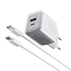 Kucni punjac Moxom MX-HC206 20W Type C na Type C beli (MS).