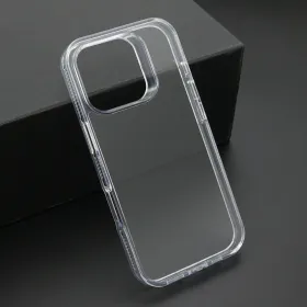 Futrola - maska COLOR FRAME za iPhone 16 Pro (6.3) srebrna (providna) (MS).