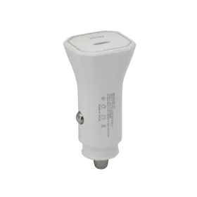 Auto punjac 25W Type-C ulaz bez kabla beli (MS).