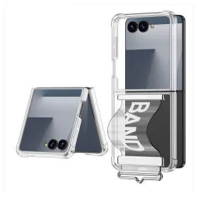 Futrola - maska CLEAR STRAP za Samsung F751B Galaxy Z Flip 7 5G bela (GKK case) (MS).