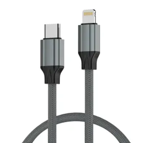 USB Data kabl LDNIO LC441I 30w, Type C na iPhone lightning sivi 1m.