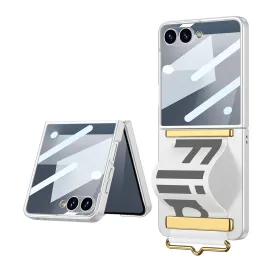 Futrola - maska STRAP CASE za Samsung F751B Galaxy Z Flip 7 5G bela (GKK case) (MS).