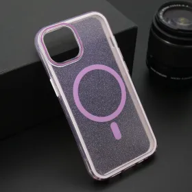 Futrola - maska CRYSTAL MagSafe za iPhone 14 (6.1) ljubicasta (MS).