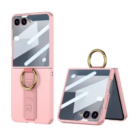 Futrola - maska STRAP RING CASE za Samsung F751B Galaxy Z Flip 7 5G roze (GKK case) (MS).