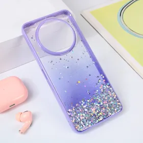 Futrola - maska Frame Glitter za Xiaomi Redmi A3 ljubicasta.