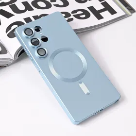 Futrola - maska Magsafe Chrome za Samsung S938 Galaxy S25 Ultra plava.