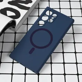 Futrola - maska Magsafe Pure color za Samsung S928B Galaxy S24 Ultra tamno plava.