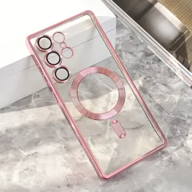 Futrola - maska Magsafe Lux za Samsung S938 Galaxy S25 Ultra roze.