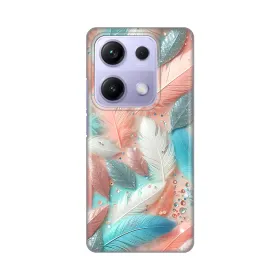 Silikonska futrola - maska print za Xiaomi Redmi Note 14s Pastel Feathers.