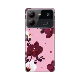 Silikonska futrola - maska print Skin za ZTE Blade A54 Pink Orchid.