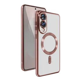 Futrola - maska Magsafe Lux za Samsung S937 Galaxy S25 Edge roze.