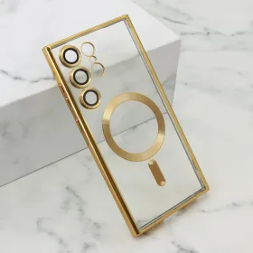 Futrola - maska CAMERA PROTECT MagSafe za Samsung S928 Galaxy S24 Ultra 5G zlatna (MS).