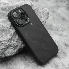 Futrola - maska CARBON MagSafe za iPhone 16 Pro (6.3) crna (small camera) (MS).