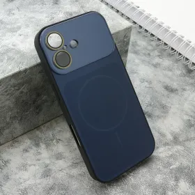 Futrola - maska COLOR METAL MagSafe II za iPhone 17 (6.3) tamno plava (MS).