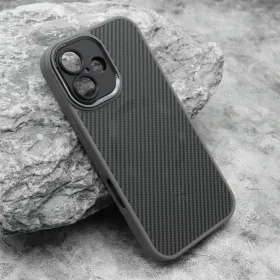 Futrola - maska CARBON MagSafe za iPhone 16 (6.1) siva (small camera) (MS).