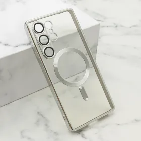 Futrola - maska CAMERA PROTECT MAGSAFE za Samsung S938 Galaxy S25 Ultra 5G srebrna (MS).