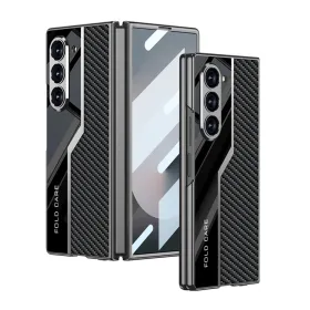 Futrola - maska LEATHER STYLE za Samsung Galaxy Z Fold 6 5G karbon crna (GKK case) (MS).