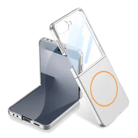 Futrola - maska SMOOTH MagSafe za Samsung F751B Galaxy Z Flip 7 5G srebrna (GKK case) (MS).