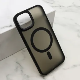 Futrola - maska SILKY MAGSAFE II za iPhone 13 (6.1) crna (MS).