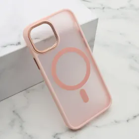 Futrola - maska SILKY MAGSAFE II za iPhone 12/12 Pro (6.1) roze (MS).