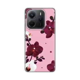 Silikonska futrola - maska print Skin za Xiaomi Redmi Note 14 4G (SRB) Pink Orchid.