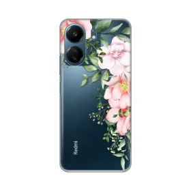 Silikonska futrola - maska print Skin za Xiaomi Redmi 13C Gentle Rose Pattern.