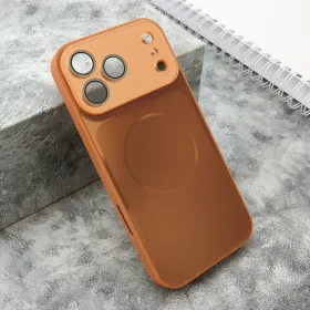 Futrola - maska COLOR METAL MagSafe II za iPhone 17 Pro Max (6.9) narandzasta (MS).