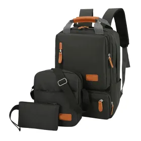 Ranac za laptop BP-07 set 3u1 (ranac i dve torbice) crni (MS).