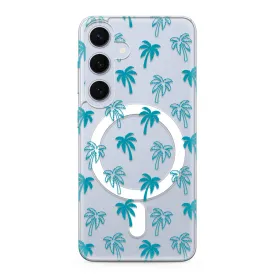 Futrola - maska silikonska print MagSafe za Samsung S921 Galaxy S24 5G palm (MS).