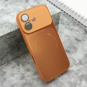 Futrola - maska COLOR METAL MagSafe II za iPhone 17 (6.3) narandzasta (MS).