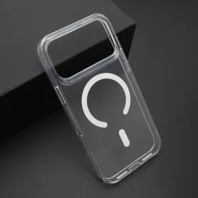 Futrola - maska COLOR FRAME MagSafe za iPhone 17 Pro Max (6.9) srebrna (providna) (MS).