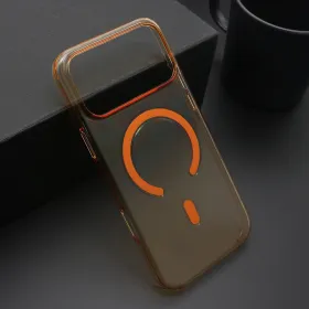 Futrola - maska AMBER CLEAR MagSafe za iPhone 17 Pro Max (6.9) narandzasta (MS).
