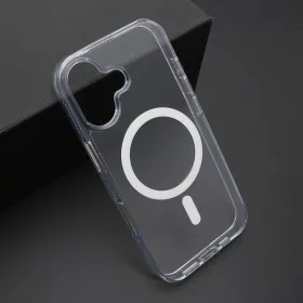 Futrola - maska COLOR FRAME MagSafe za iPhone 17 (6.3) srebrna (providna) (MS).