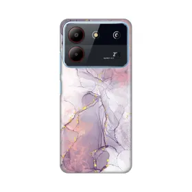Silikonska futrola - maska print za ZTE Blade A54 Pink Marble.