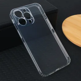 Silikonska futrola - maska Ultra Thin with pluggy za iPhone 13 Pro 6.1 Transparent.