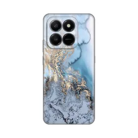 Silikonska futrola - maska print za Honor X7d 4G/400 Smart 5G Blue Gold Marble.