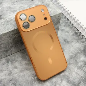 Futrola - maska COLOR METAL Magsafe za iPhone 17 Pro Max (6.9) narandzasta (MS).