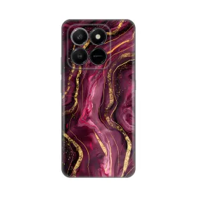 Silikonska futrola - maska print za Honor X7d 4G/400 Smart 5G Burgundy.