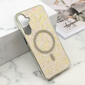 Futrola - maska GLAM GLOW MagSafe za Samsung A166 Galaxy A16 5G zlatna (MS).