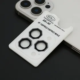 Folija za zastitu kamere OCTAGON DIAMOND za iPhone 16 Pro (6.3)/16 Pro Max (6.9) crna (MS).