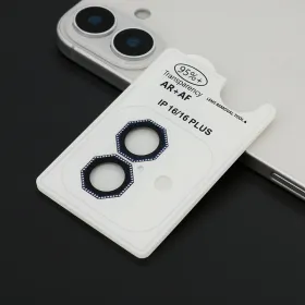 Folija za zastitu kamere OCTAGON DIAMOND za iPhone 16 (6.1)/16 Plus (6.7) plava (MS).