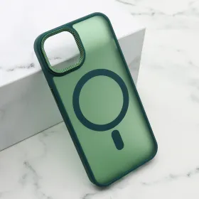 Futrola - maska SILKY MAGSAFE II za iPhone 13 (6.1) zelena (MS).