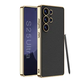 Futrola - maska S GOLD LINE za Samsung S938 Galaxy S25 Ultra 5G crna (GKK case) (MS).