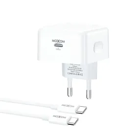 Kucni punjac MOXOM MX-HC307 40W Type C na Type C beli (MS).