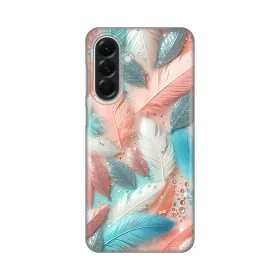 Silikonska futrola - maska print za Samsung A566 Galaxy A56 5G Pastel Feathers.