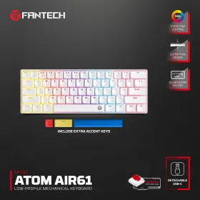 Tastatura Mehanicka Gaming Fantech MK311 RGB Atom AIR 61 bela (red switch).