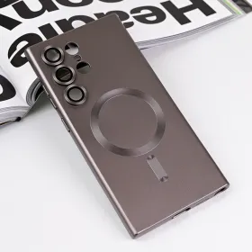 Futrola - maska Magsafe Chrome za Samsung Galaxy S23 Ultra siva.