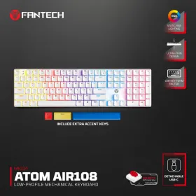 Tastatura Mehanicka Gaming Fantech MK314 RGB Atom AIR 108 bela (red switch).