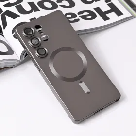 Futrola - maska Magsafe Chrome za Samsung S938 Galaxy S25 Ultra siva.